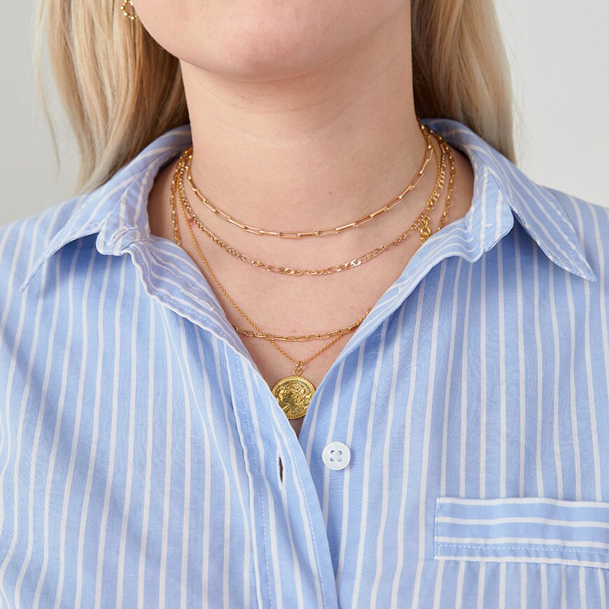 An ASOSer wearing layered necklaces | ASOS Style Feed