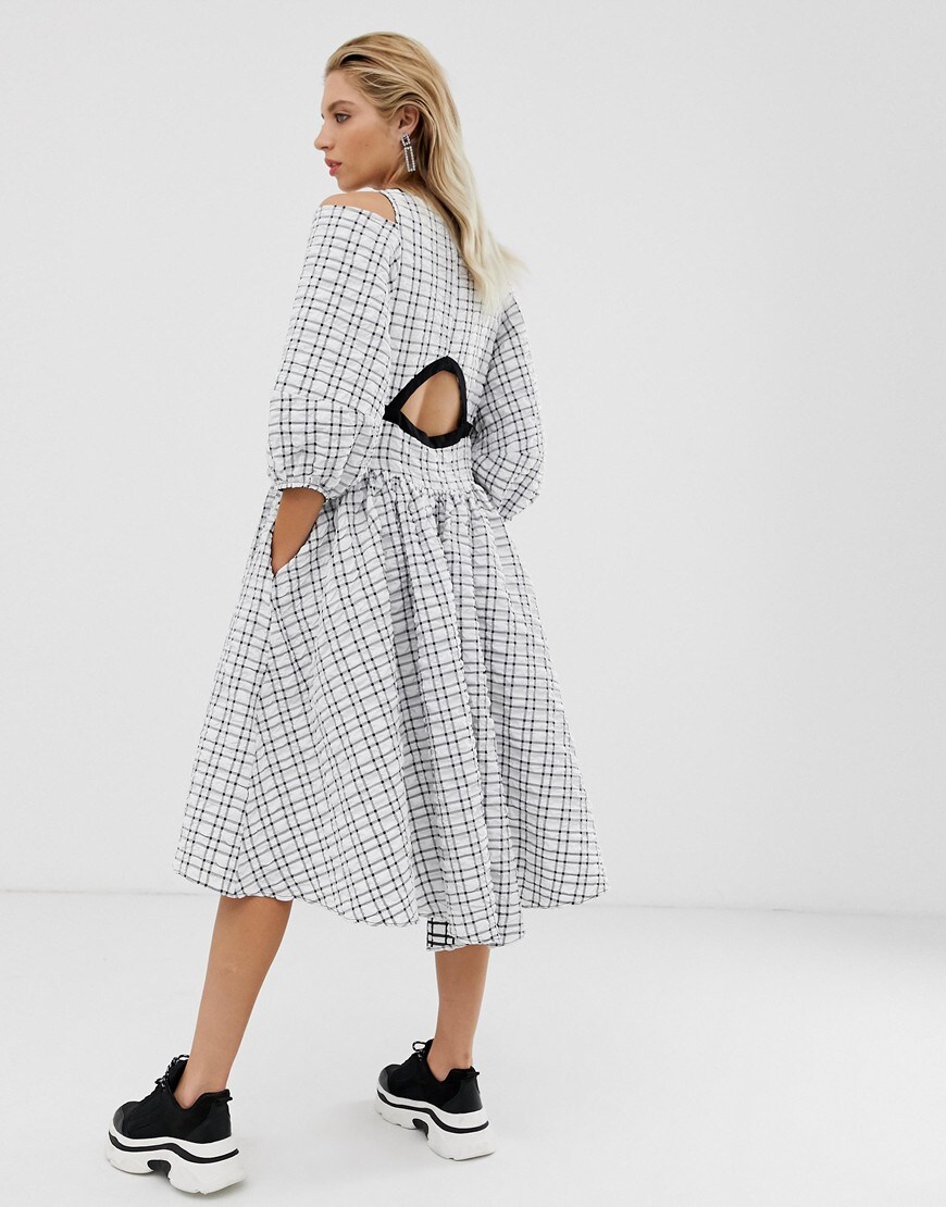 ASOS WHITE waffle smock dress| ASOS Style Feed