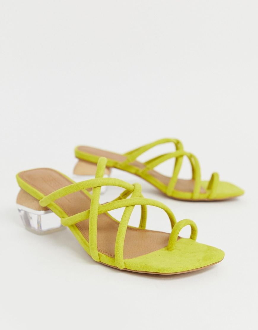 ASOS DESIGN Hawaii strappy heeled sandals | ASOS Style Feed