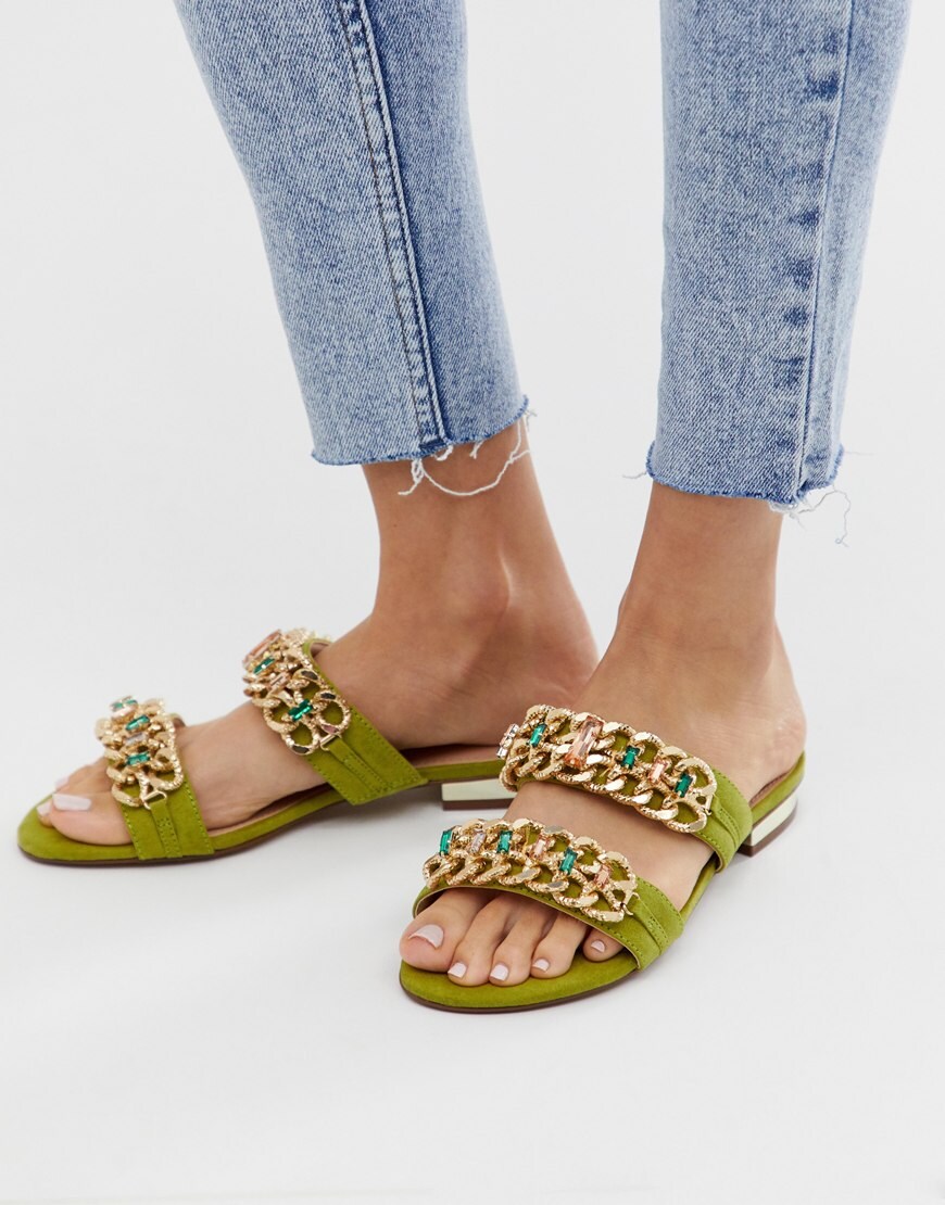 River Island embellished two-strap sandals | ASOS Style Feed