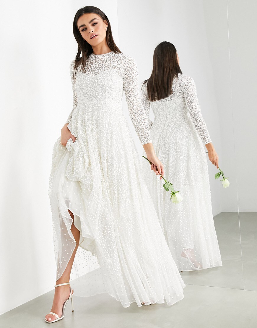 ASOS EDITION Dominique embellished wedding dress with full skirt | ASOS Style Feed