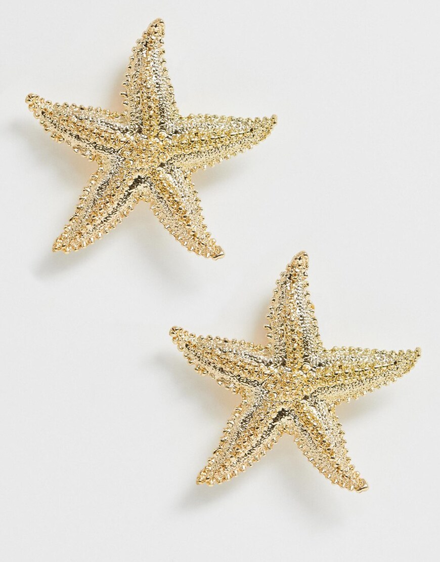ASOS DESIGN - Boucles d'oreilles tendance motif étoile de mer - Doré