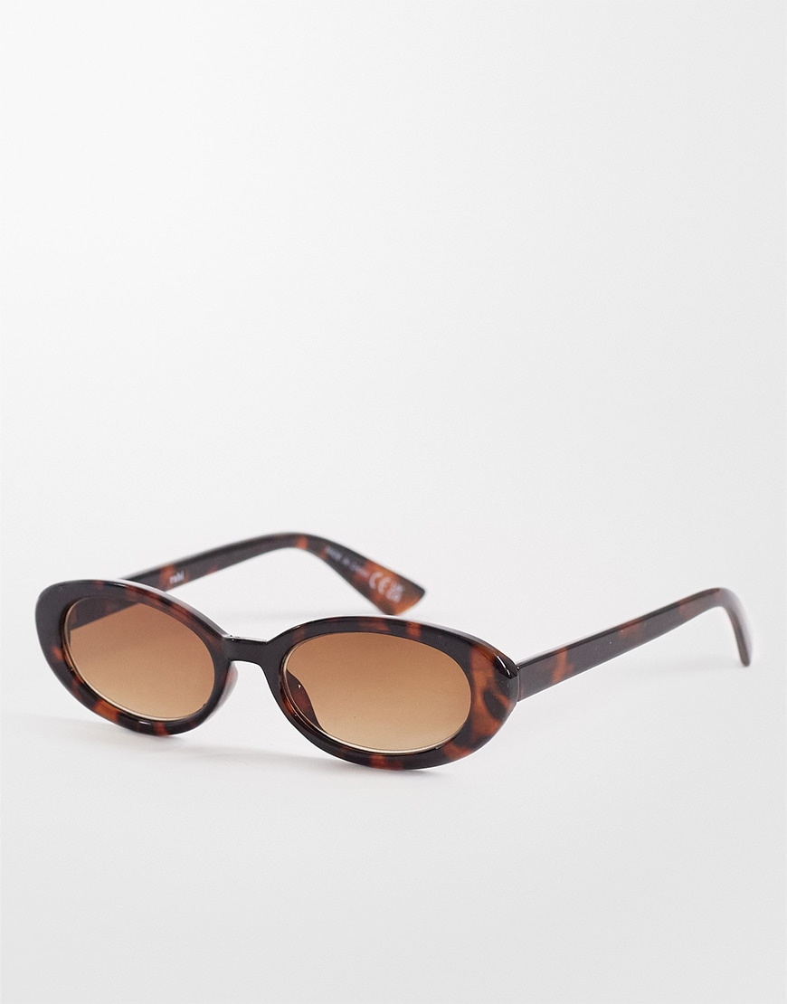 Cotton On Ophelia oval sunglasses in deep tortoiseshell with brown lens | ASOS Style Feed