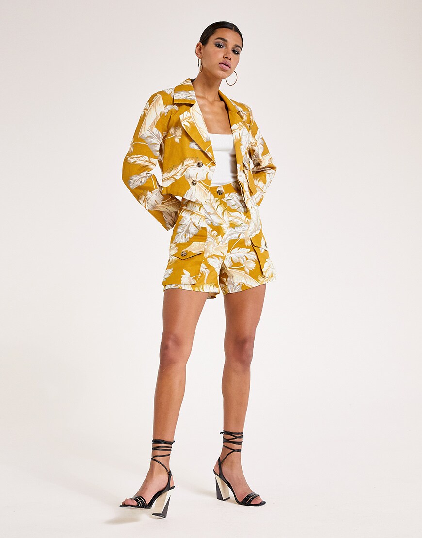 A model in a tropical print co-ord | ASOS Style Feed