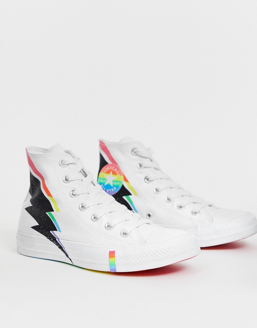 Converse Pride lightening bolt trainers | ASOS Style Feed