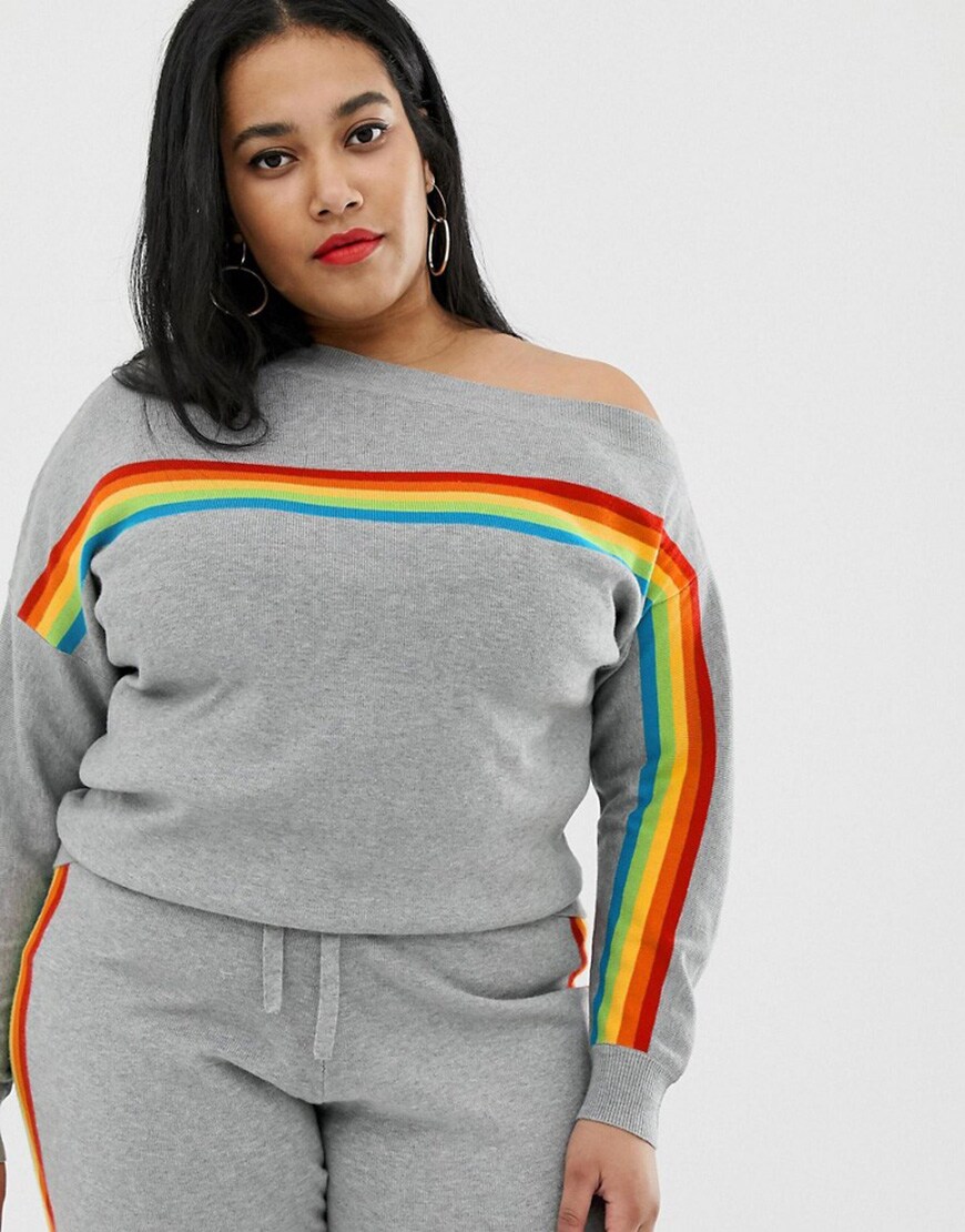 Nike white rainbow wheel sweatshirt | ASOS Style Feed