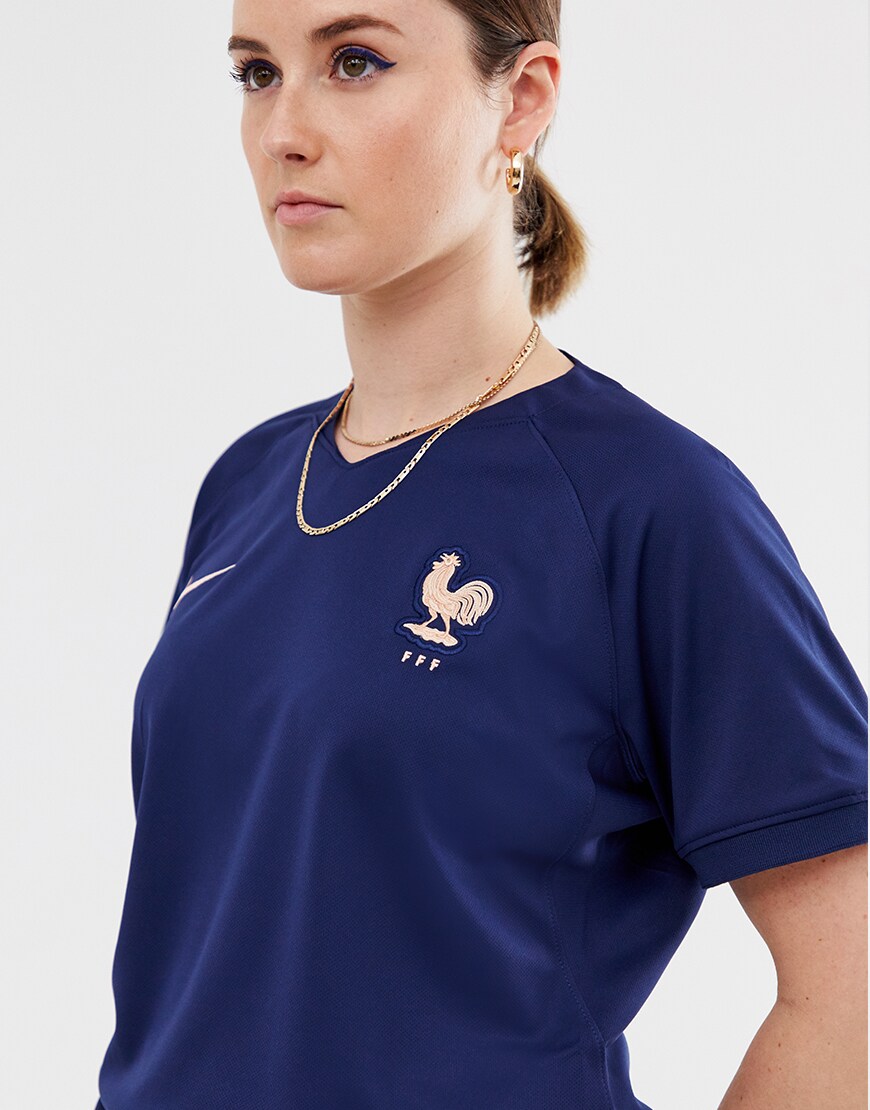 A picture of an ASOSer wearing the France home top. Available at ASOS.