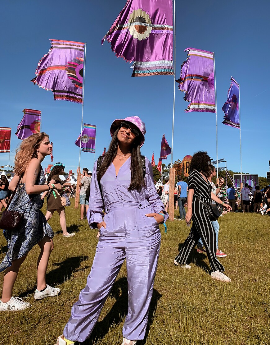 Alia Chergui porte une tenue asos au festival we love green