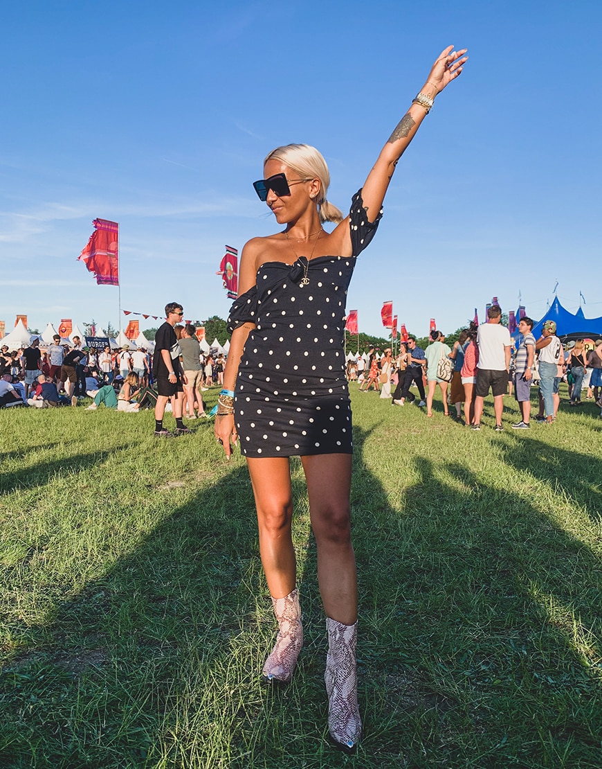 Noholita en tenue asos au festival we love green