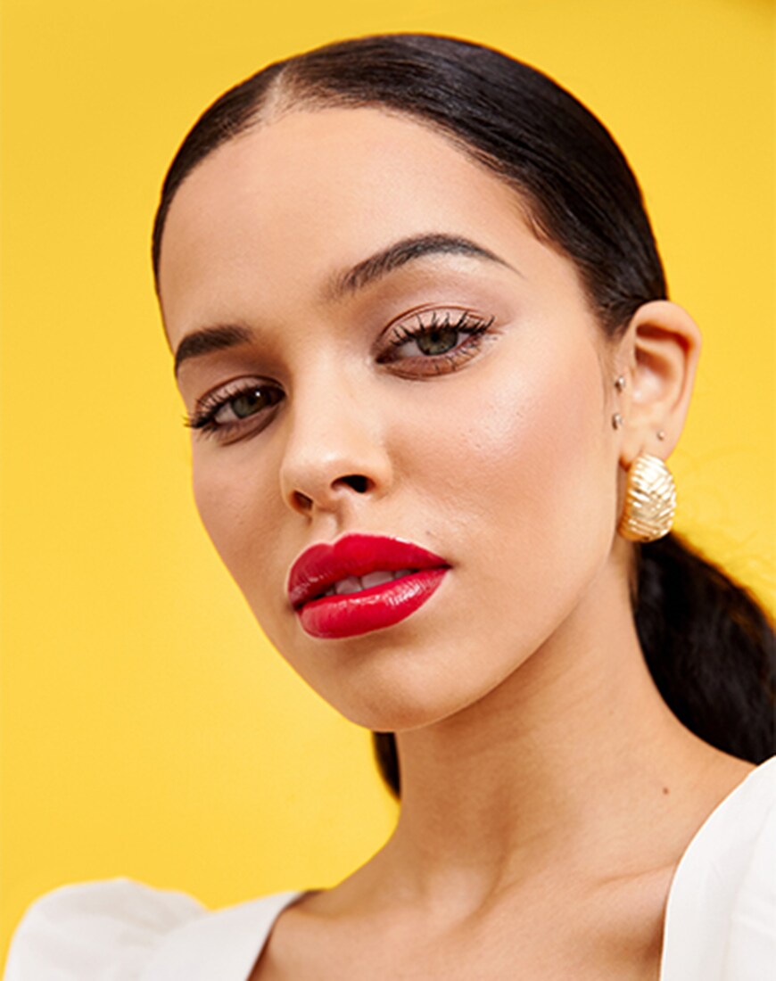 Model wears red lipstick on ASOS  | ASOS Style Feed