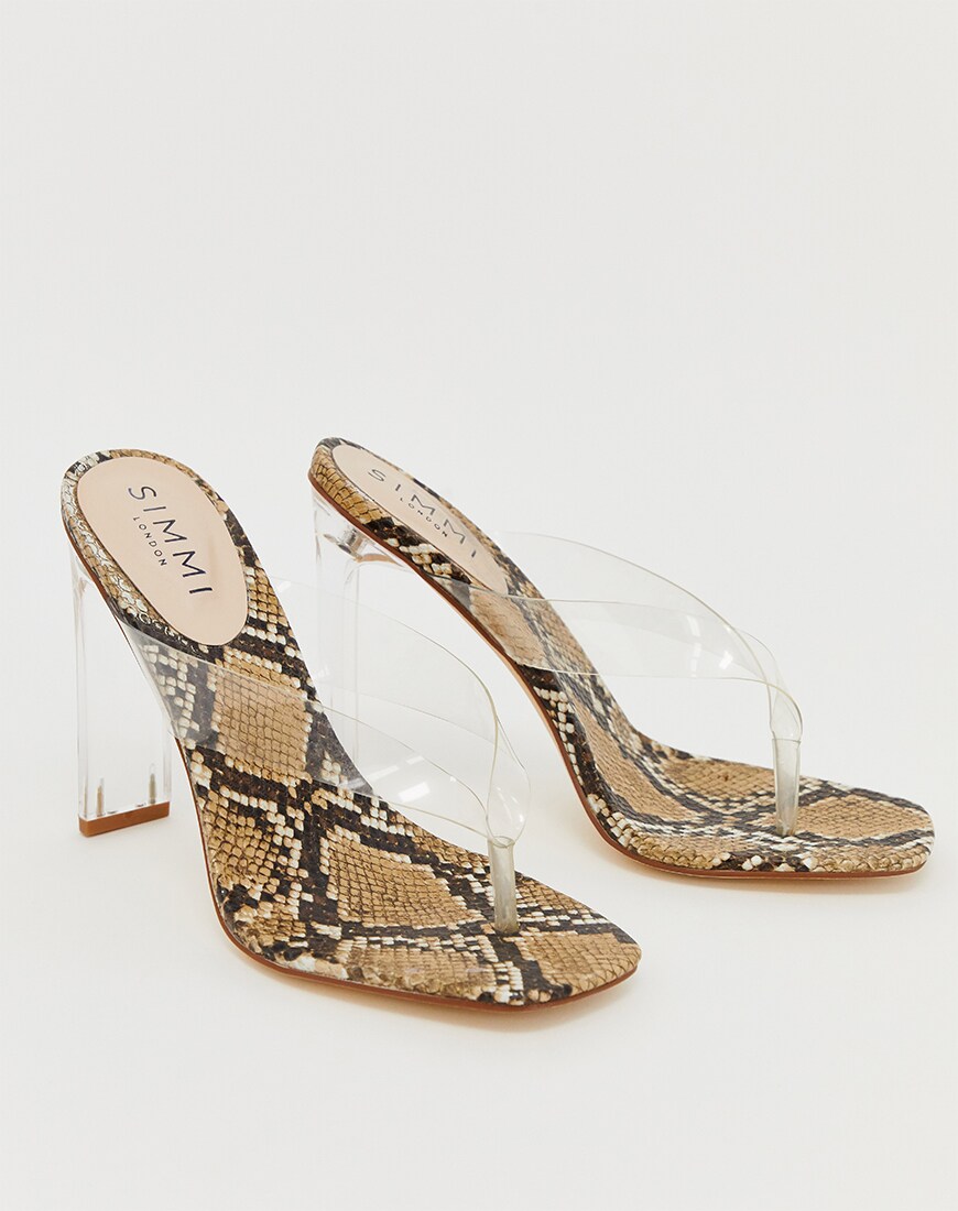 Snake print perspex shoes | ASOS Style Feed