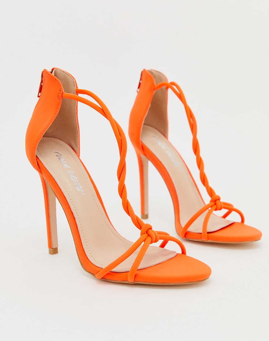 Neon orange heels | ASOS Style Feed