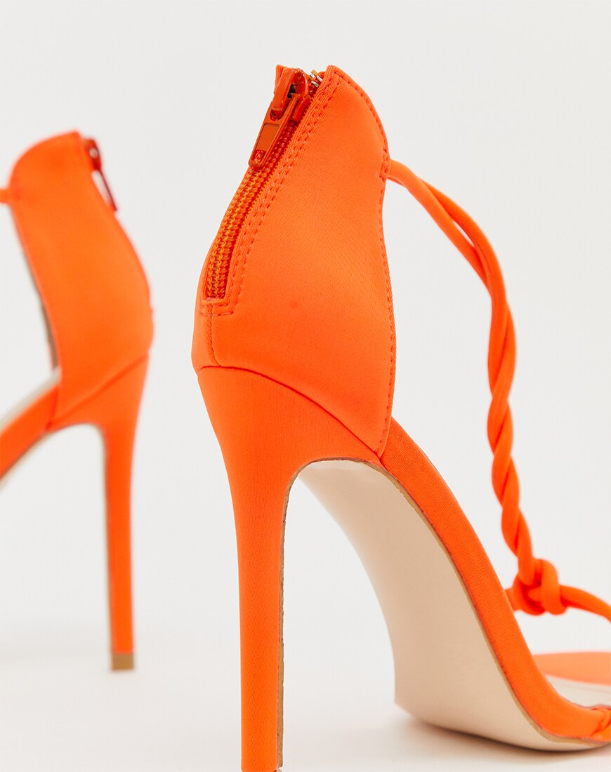 Neon orange heels | ASOS Style Feed