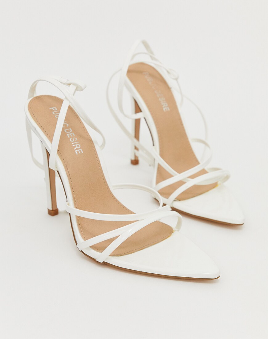 White point-toe sandals | ASOS Style Feed