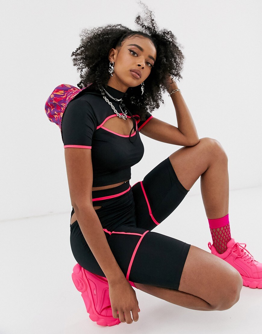 COLLUSION cut-out neon top | ASOS Style Feed