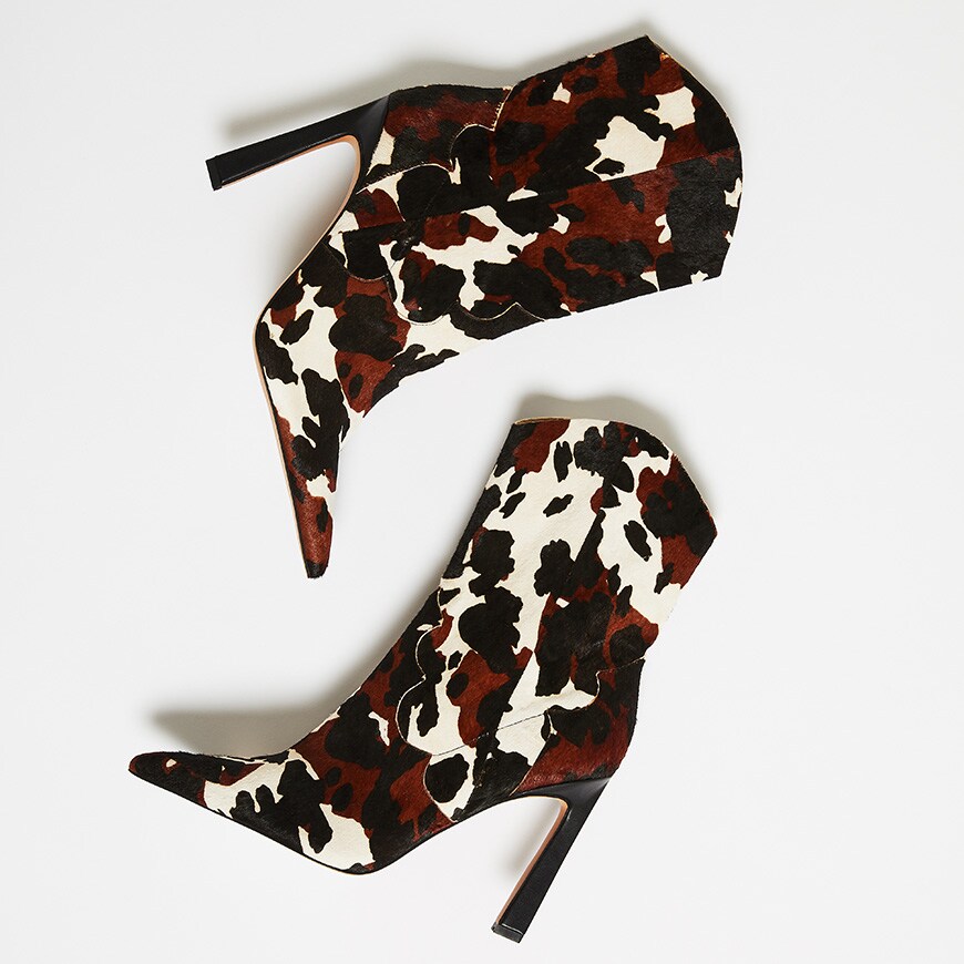 Cow-print boots | ASOS Style Feed