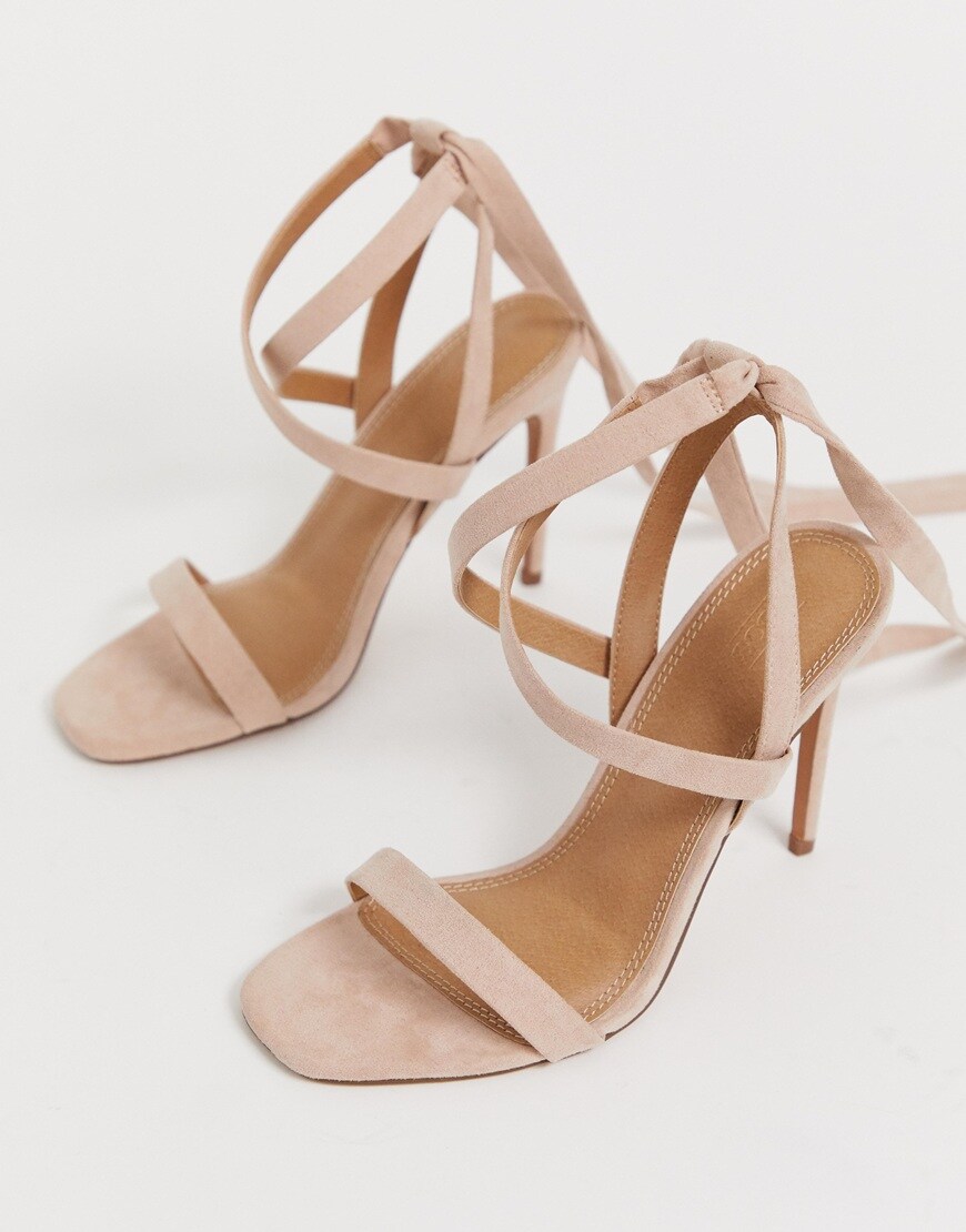 ASOS DESIGN Hollis barely there heeled sandals | ASOS Style Feed