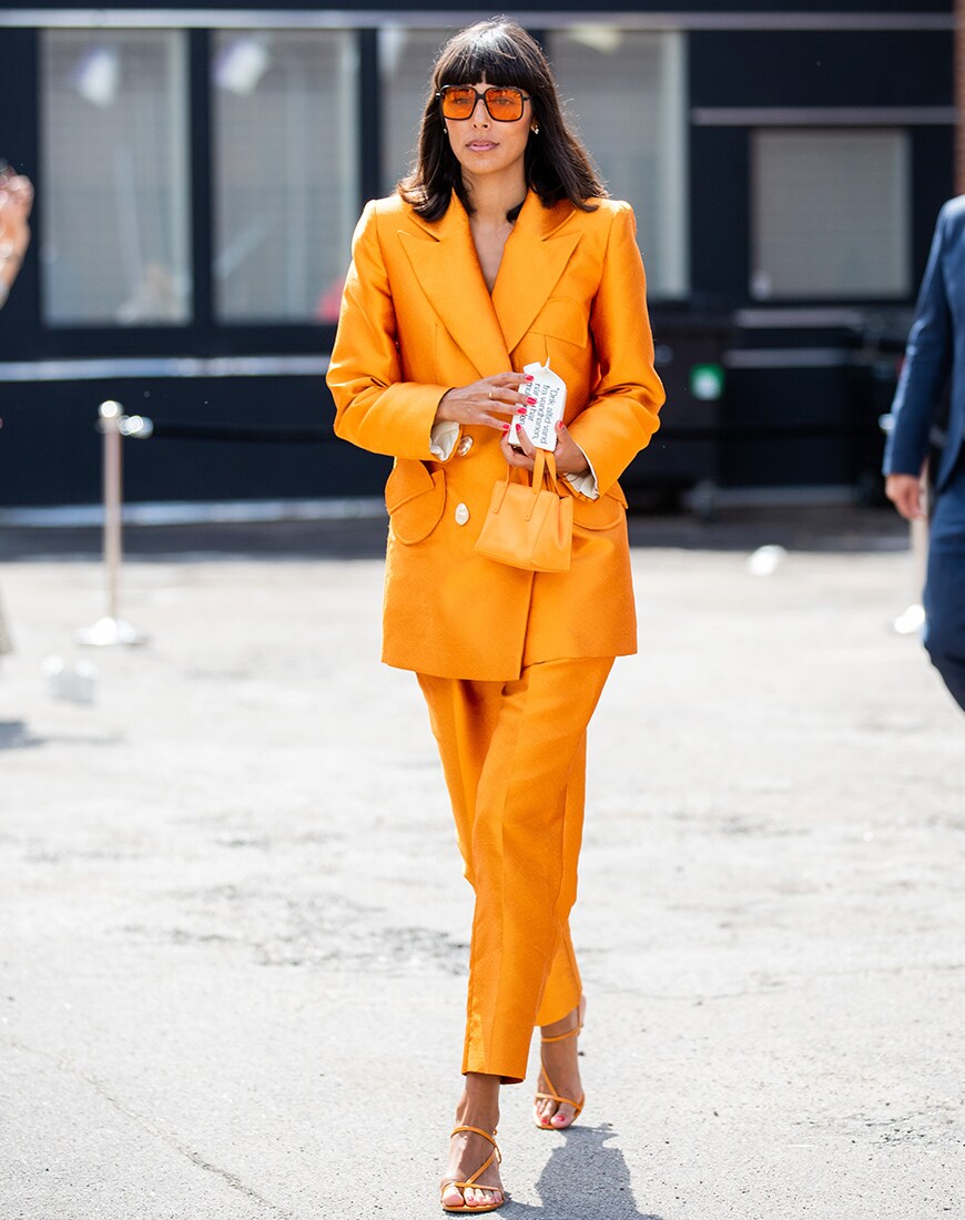 Babba Rivera in an orange suit | ASOS Style Feed