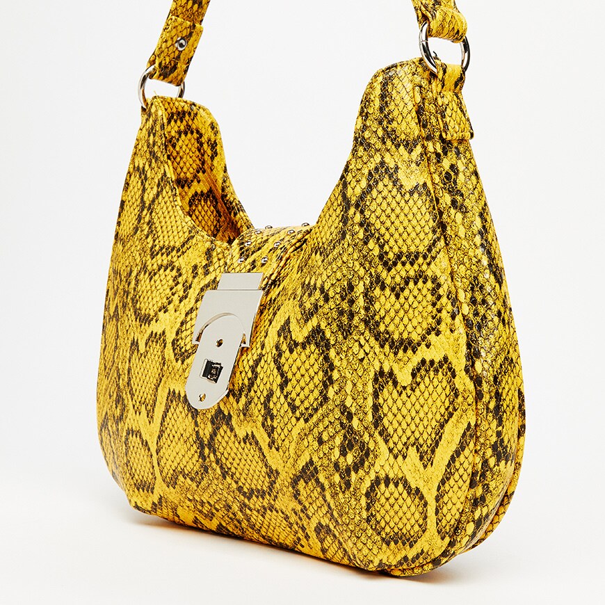 Yellow snake bag | ASOS Style Feed