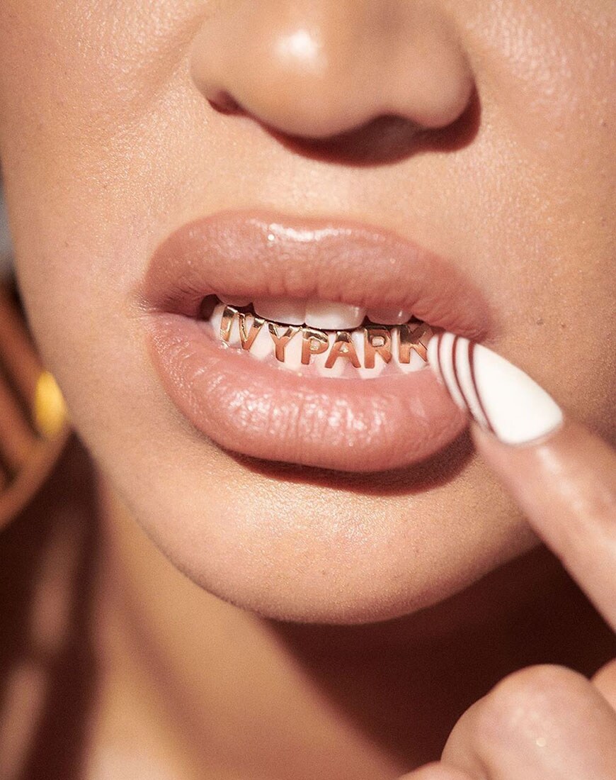 Ivy Park grills in Beyonce's teeth