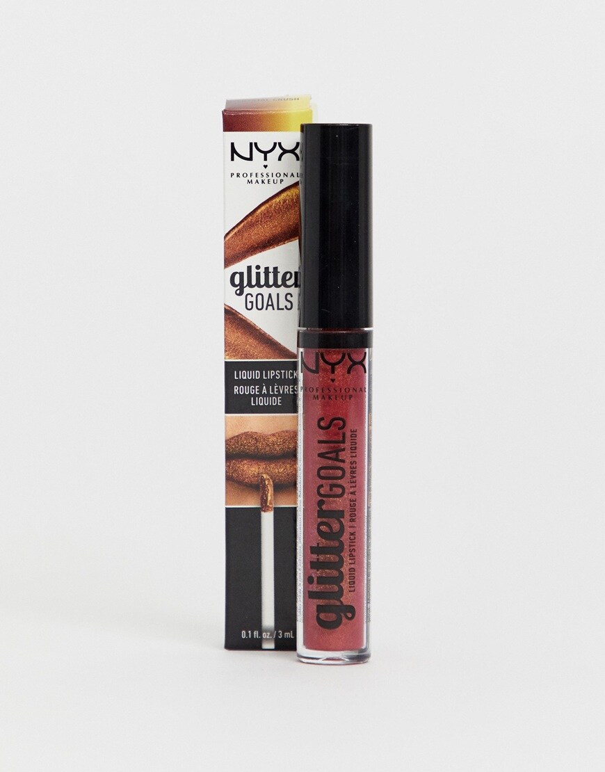 NYX Professional Makeup Glitter Goals Liquid Lipstick - Crsytal Crush | ASOS