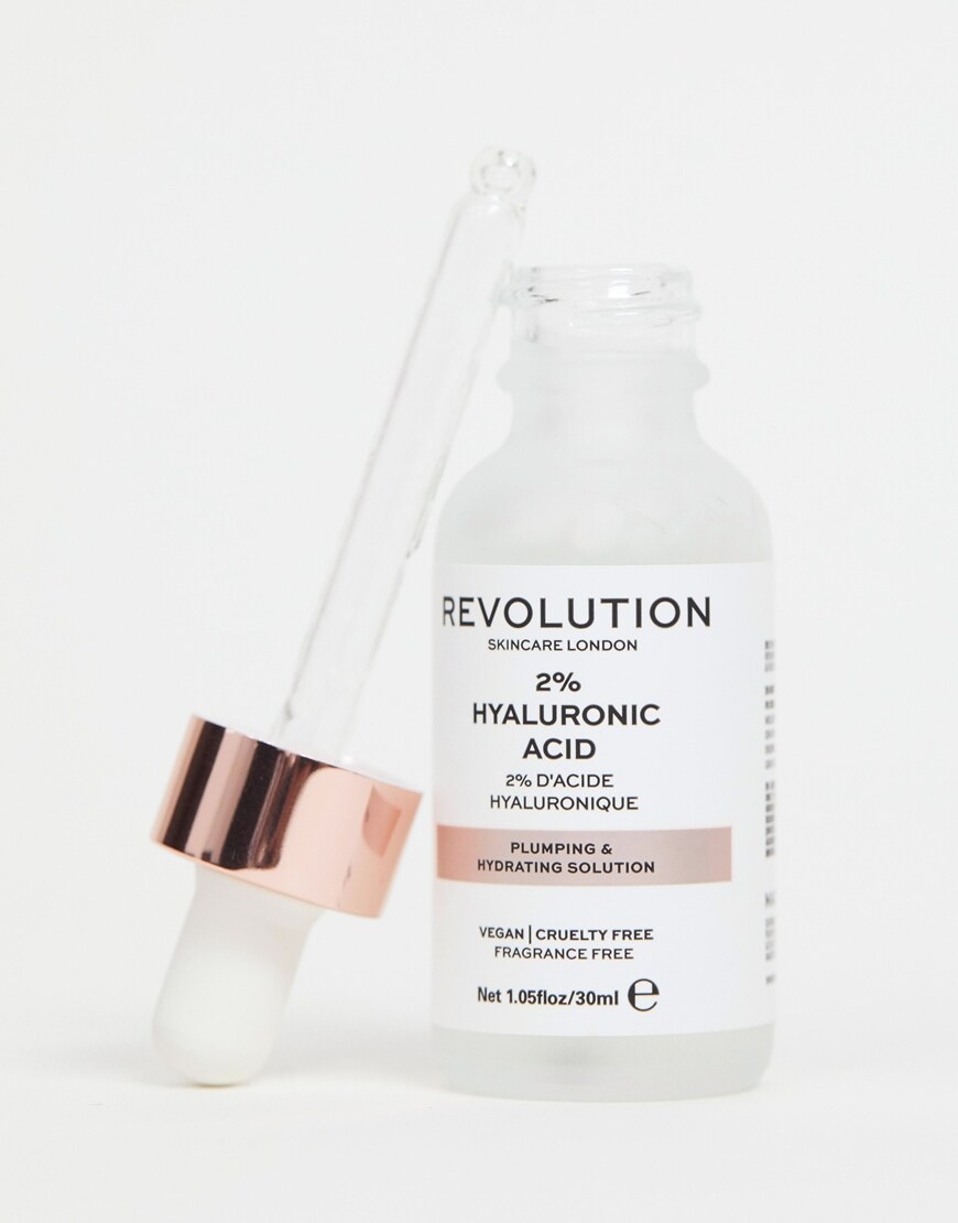 A picture of Revolution Skincare Plumping and Hydrating Serum - 2% Hyaluronic Acid. Available at ASOS.