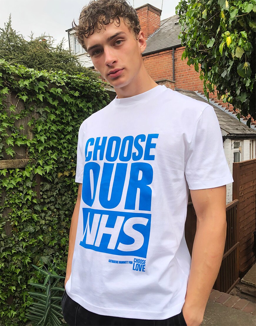 A model wearing a Choose Our NHS charity  t-shirt | ASOS Style Feed