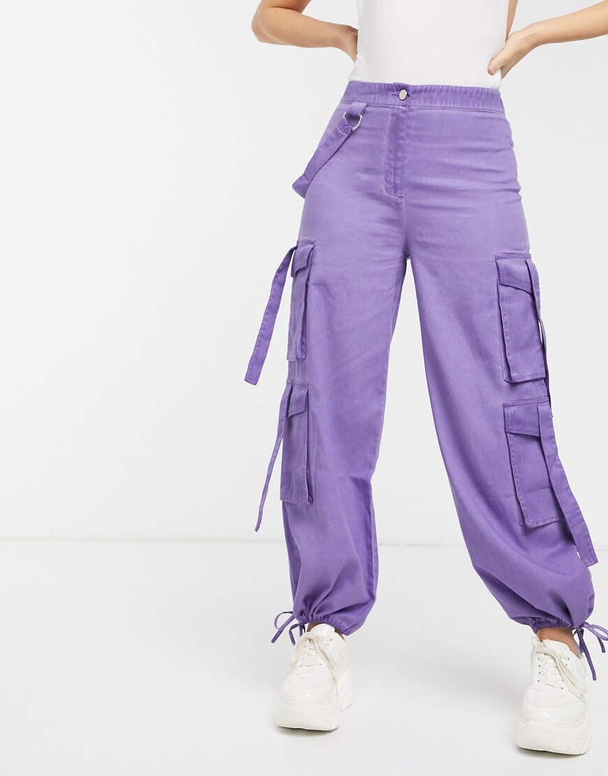ASOS DESIGN purple oil wash combat with strapping | ASOS Style Feed