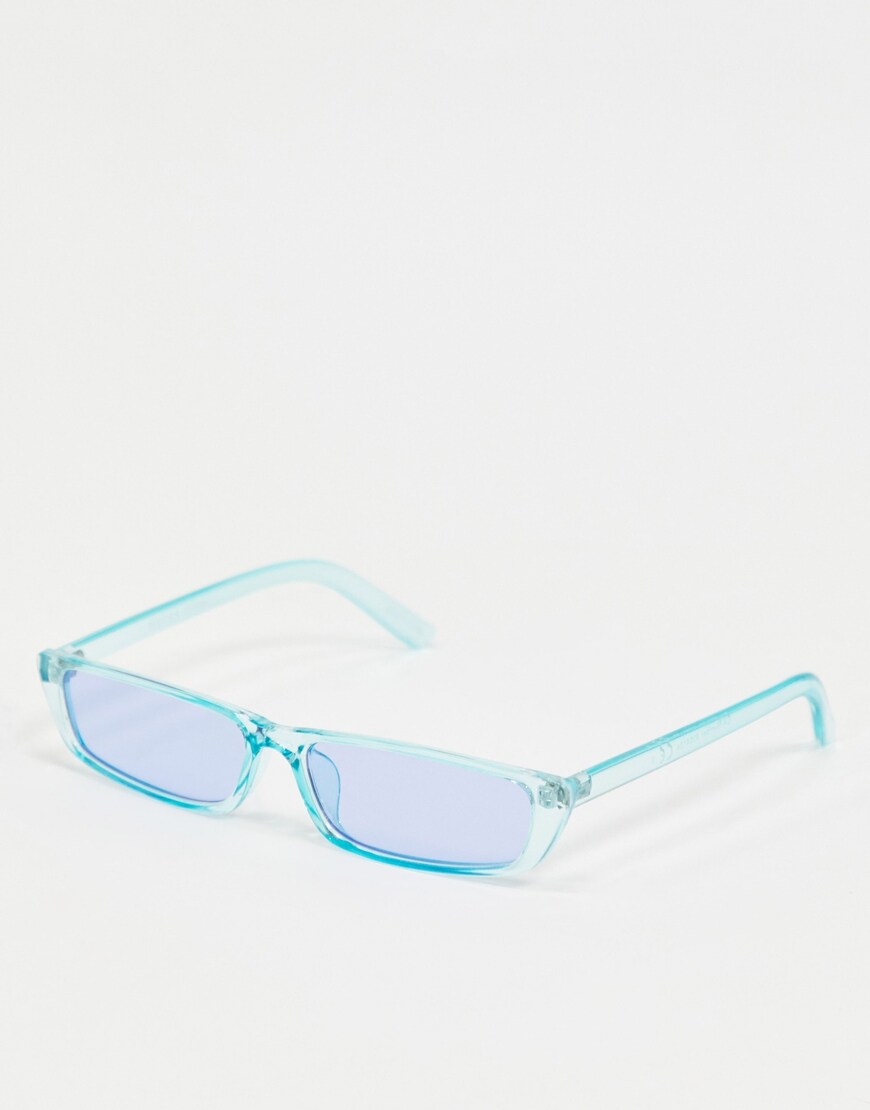A picture of a pair blue sunglasses by Pieces | ASOS Style Feed