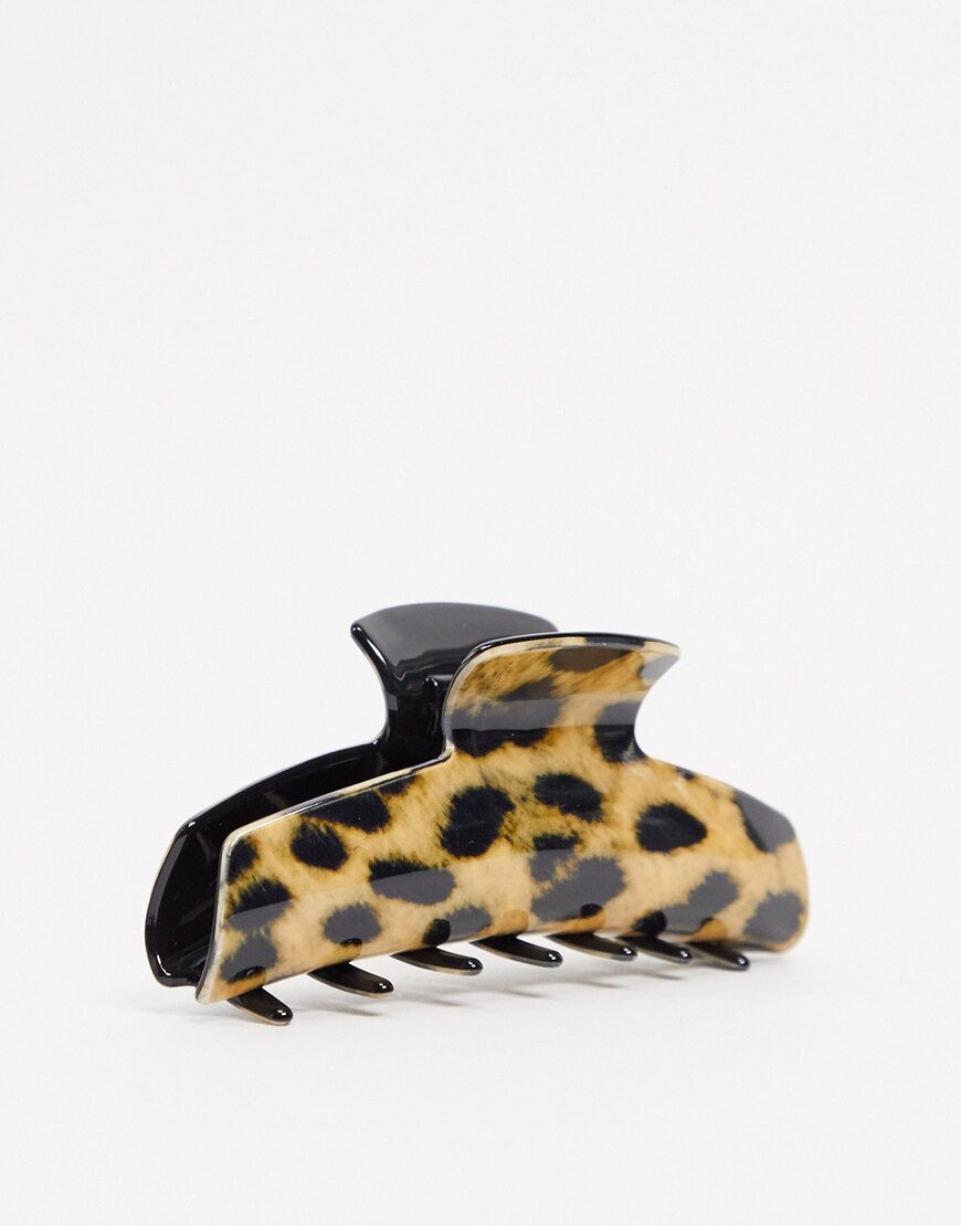 A picture of a leopard print claw clip by ASOS DESIGN | ASOS Style FEed