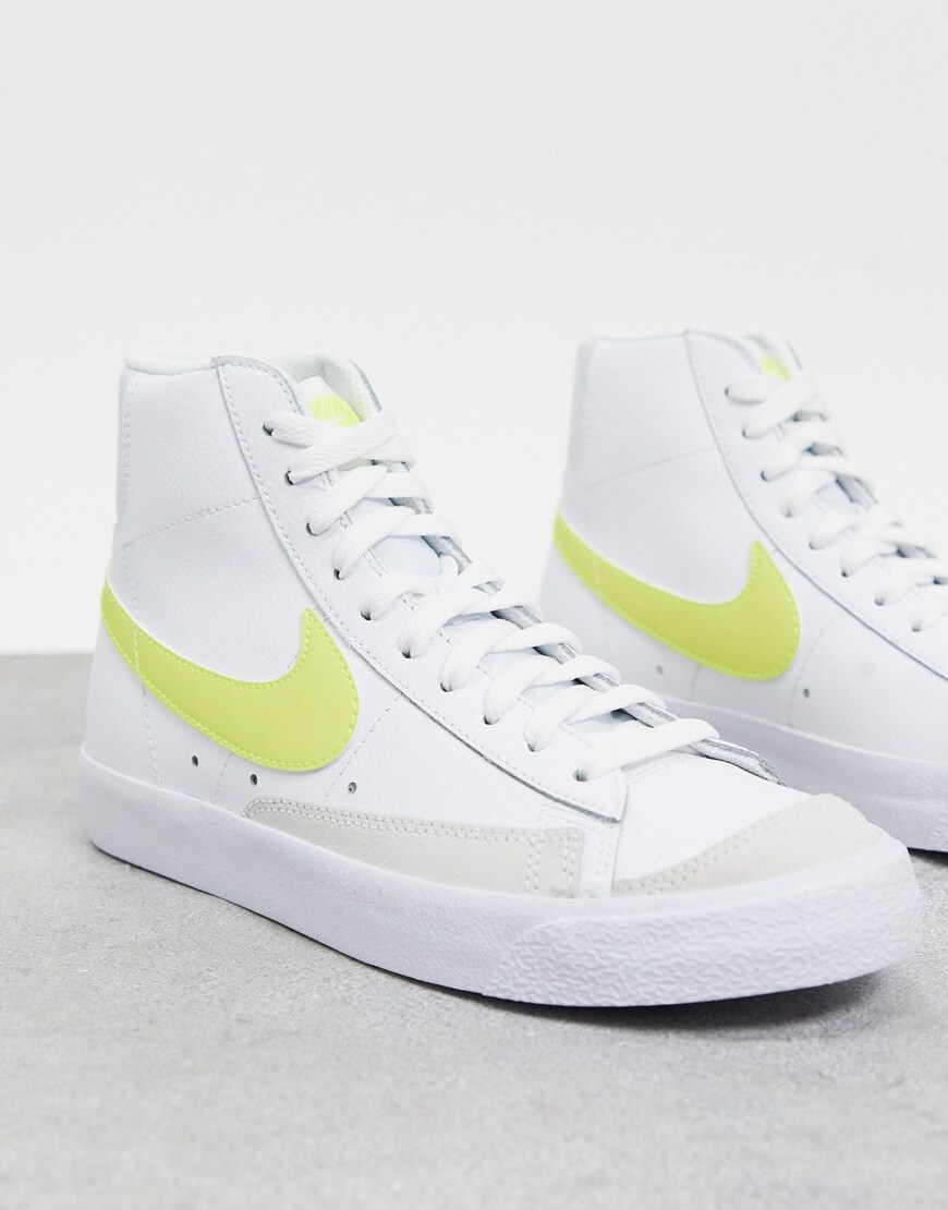 Picture of white and yellow Blazer '77 sneakers by Nike