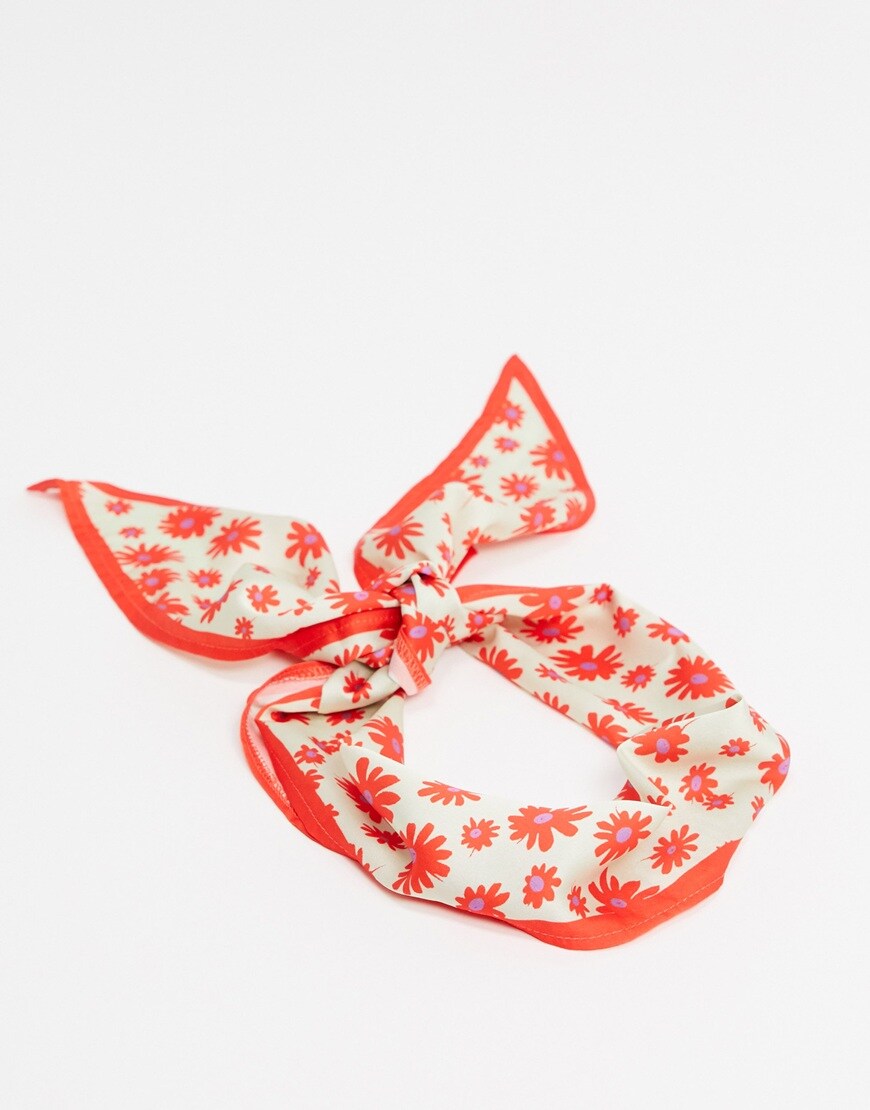 Picture of a floral print neckerchief by ASOS DESIGN | ASOS Style Feed 