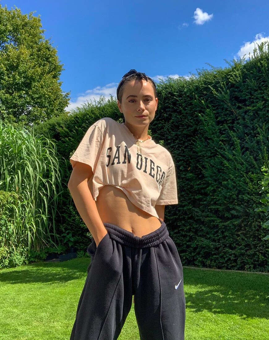 ASOS Jana in a collegiate tee and joggers | ASOS Style Feed
