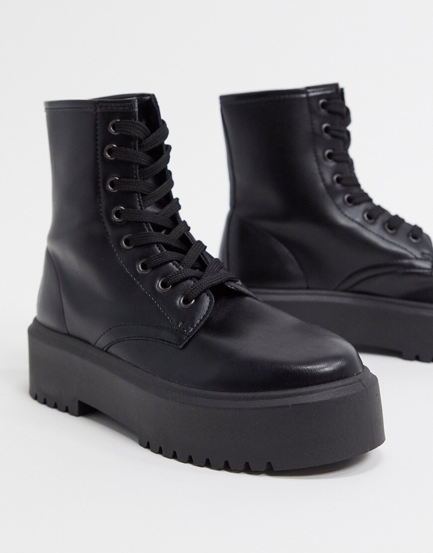 Chunky black boots | ASOS Style Feed