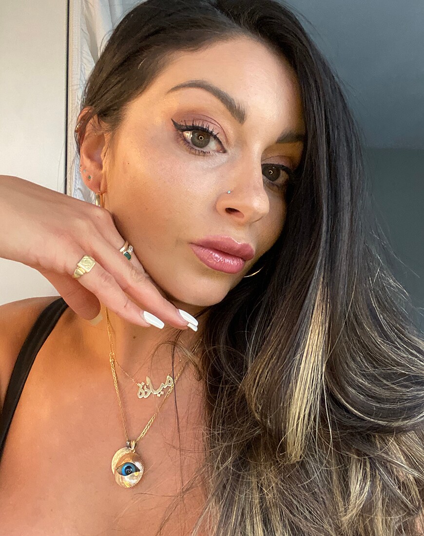 Mayada after creating her Charlotte Tilbury look