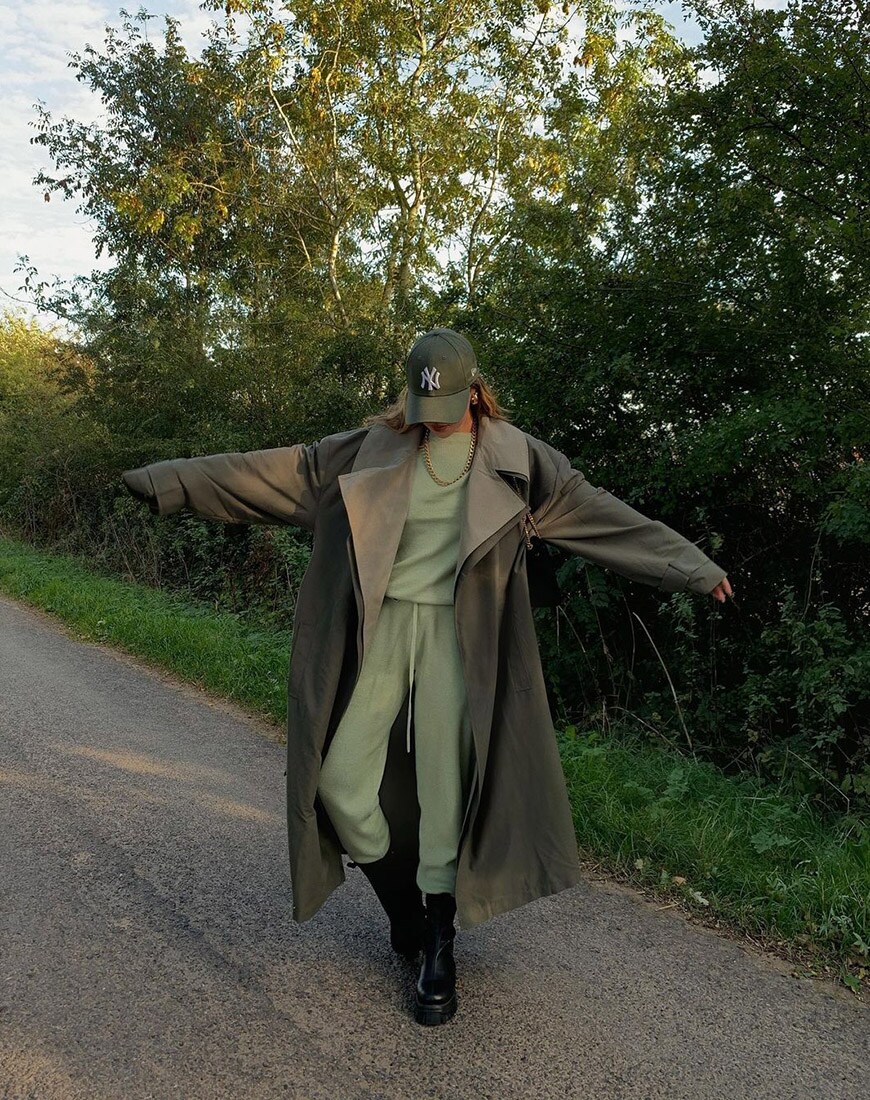 A picture of a model wearing a trench coat.  Available at ASOS |ASOS Style Feed