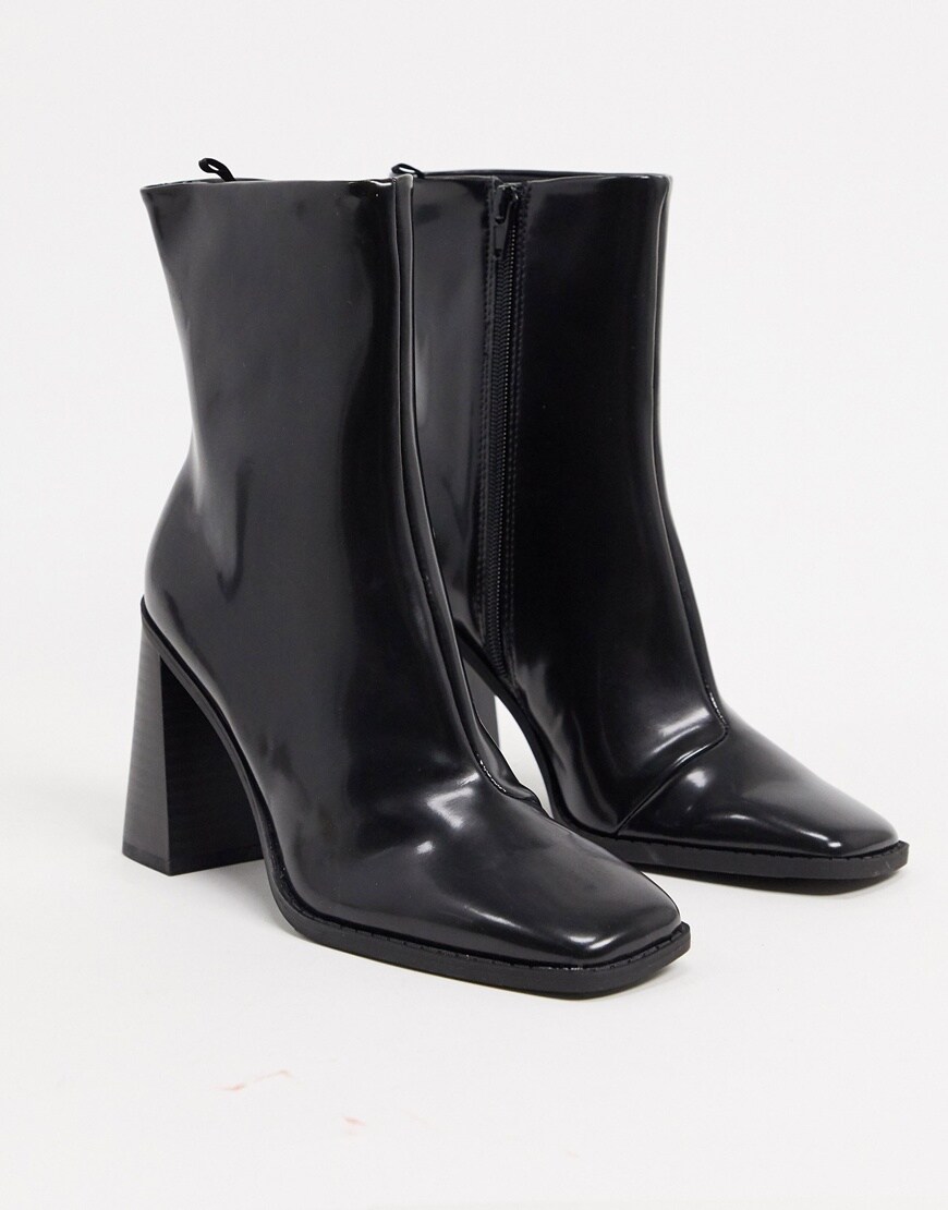 A picture of a pair of black boots.  Available at ASOS |ASOS Style Feed