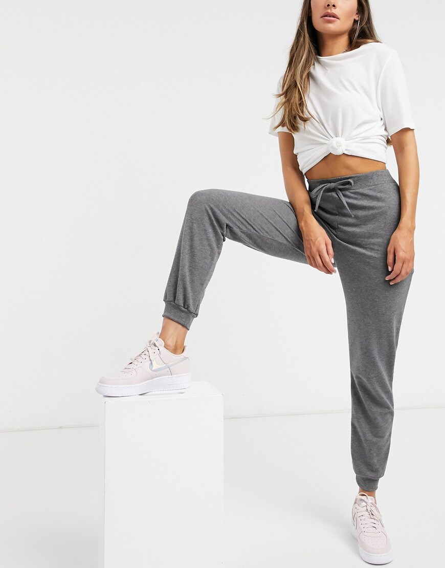 A picture of a model wearing a grey jogger.  Available at ASOS |ASOS Style Feed
