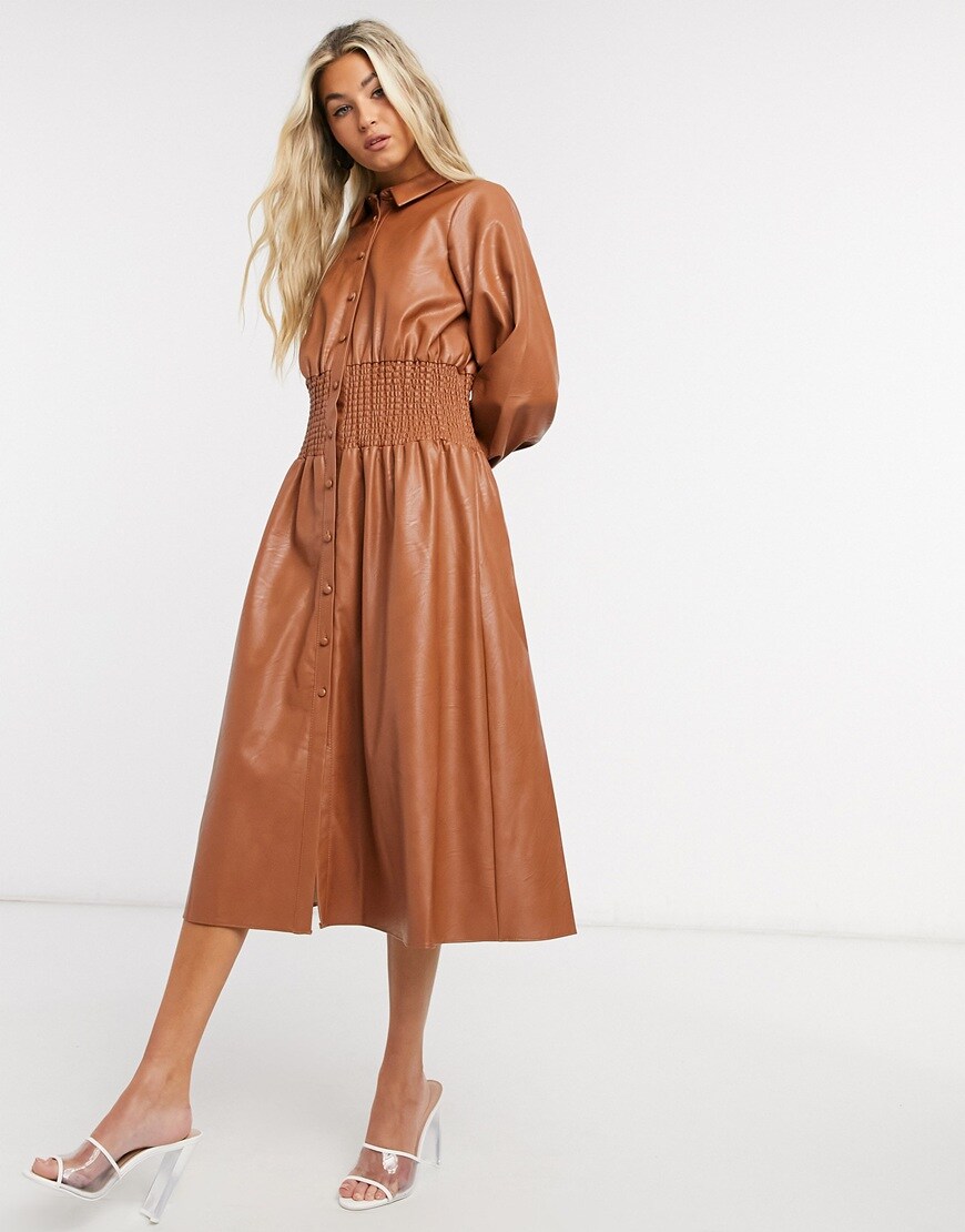 An image of a woman wearing a brown dress by ASOS Design | ASOS Style Feed