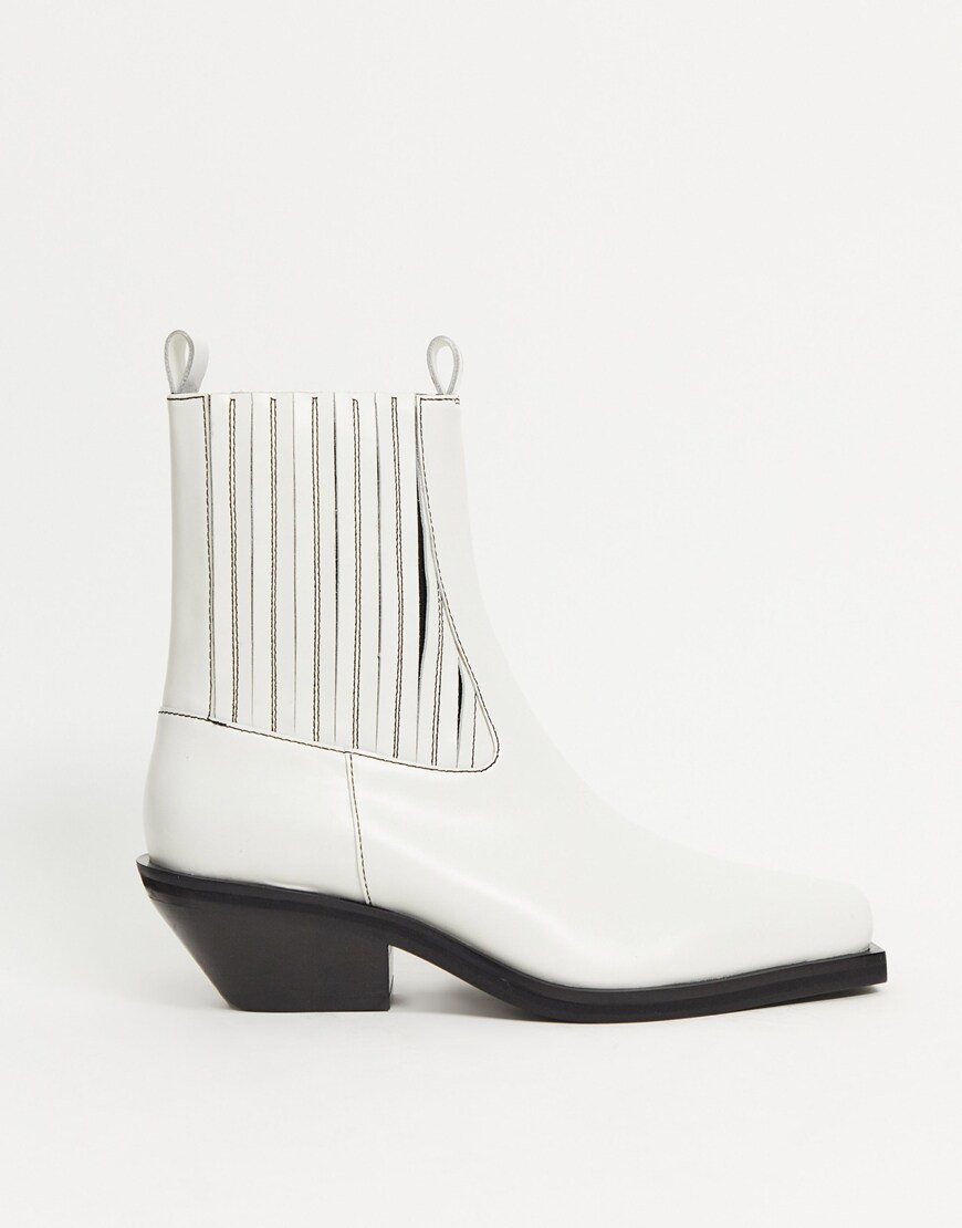 An image of a white boot by ASOS Design | ASOS Style Feed