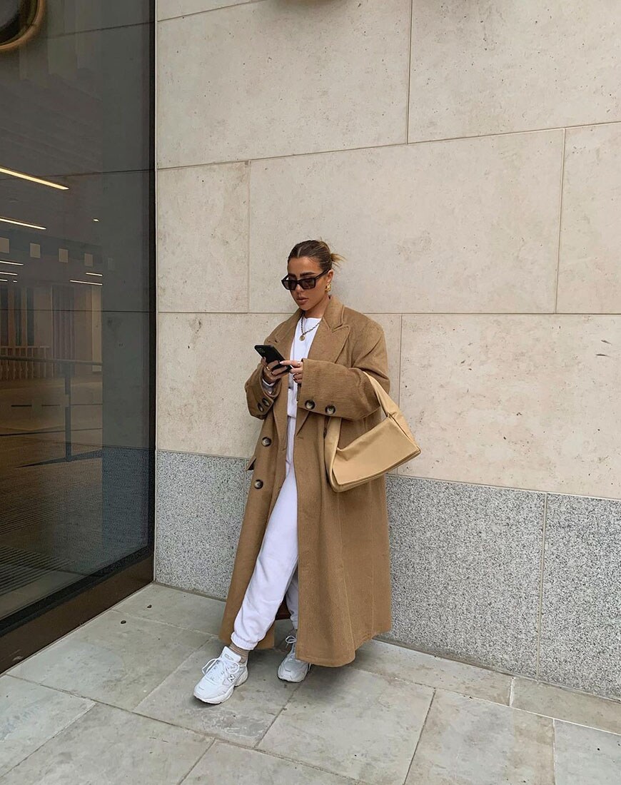 ASOS DESIGN brushed luxe maxi coat in camel | ASOS Style Feed