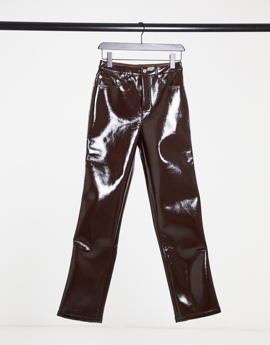 An image of a pair of oxblood trousers by ASOS Design | ASOS Style Feed