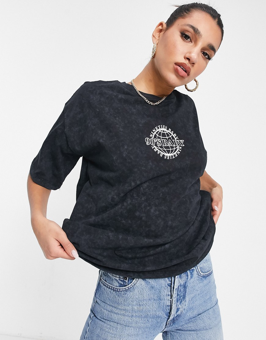 An image of a woman wearing a grey t-shirt by ASOS Design | ASOS Style Feed