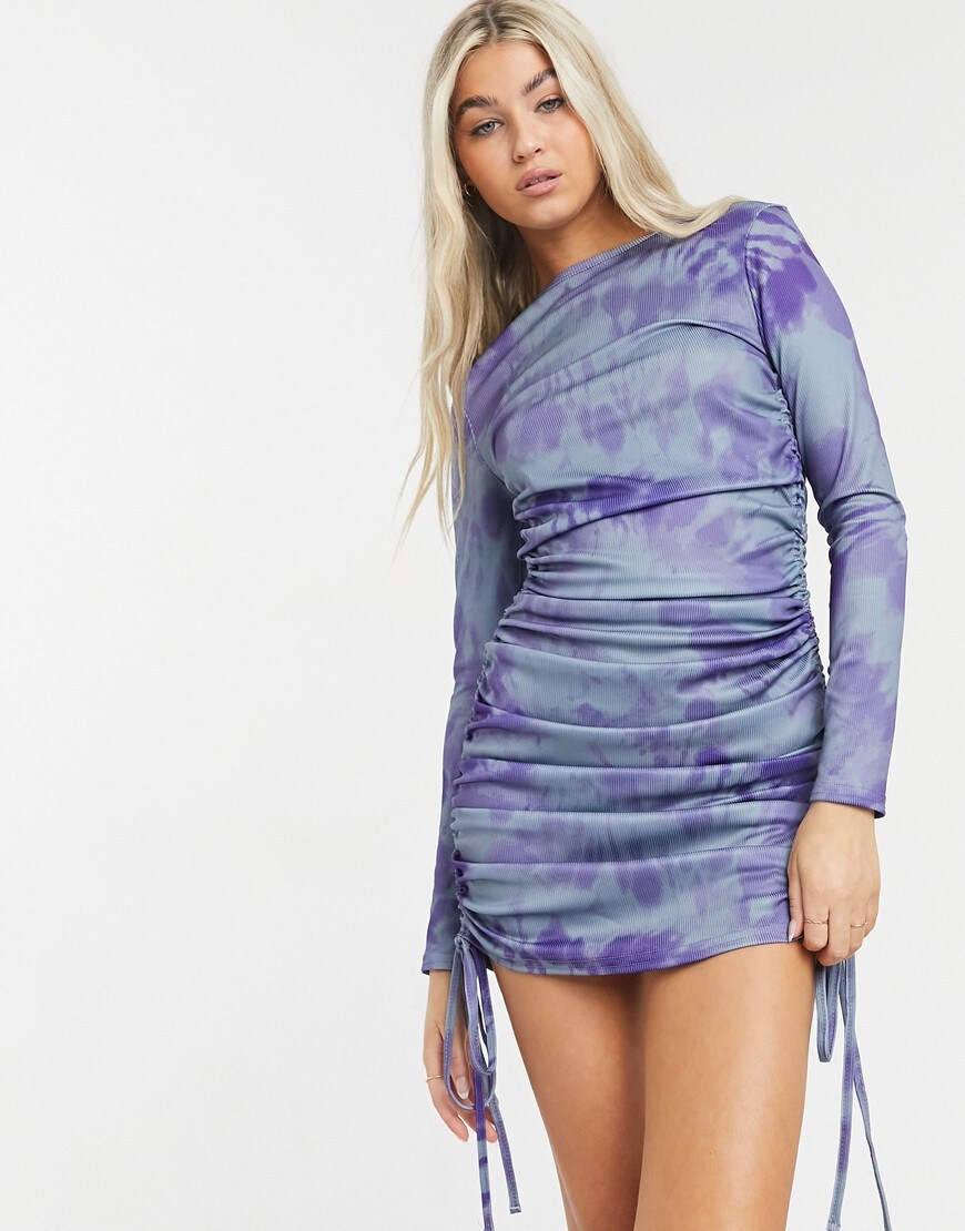 -	Another Reason long sleeve mini body-conscious dress in tie dye | ASOS Style Feed