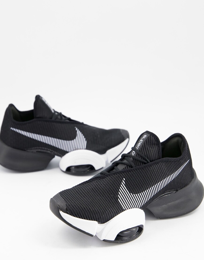 A picture of a pair of black and white Nike Zoom SuperRep 2 Training trainers. Available at ASOS | ASOS Style Feed