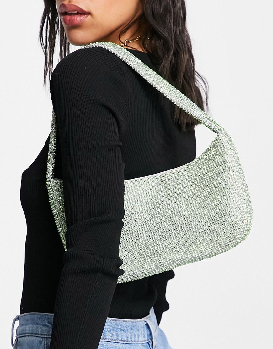 ASOS DESIGN 90s diamante shoulder bag | Style Feed
