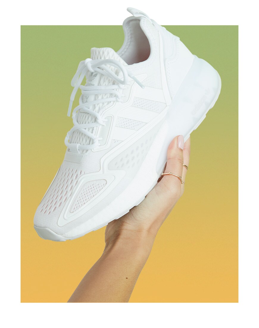 adidas ZX Boost in white | ASOS Style Feed