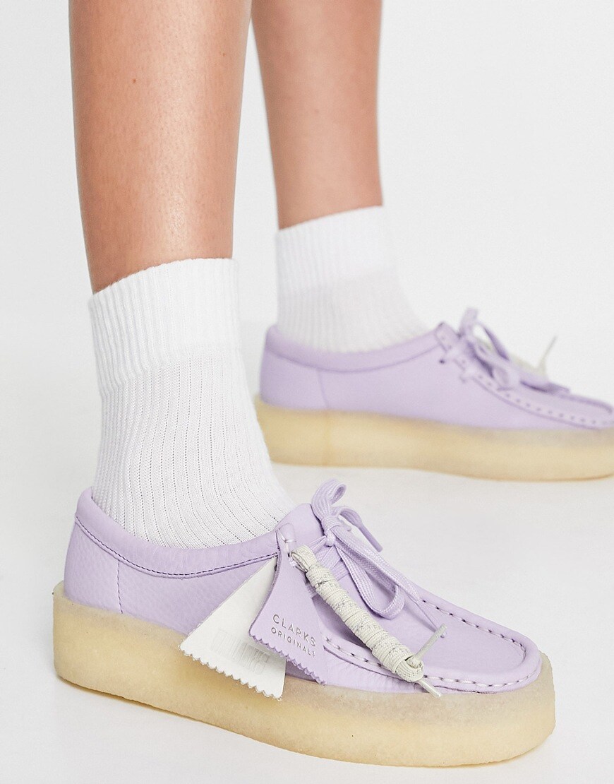 An image of a pair of lilac shoes by Clarks | ASOS Style Feed