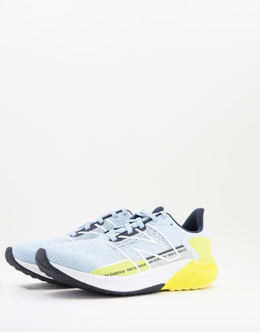 New Balance FuelCell Propel trainers in blue and yellow | ASOS Style Feed
