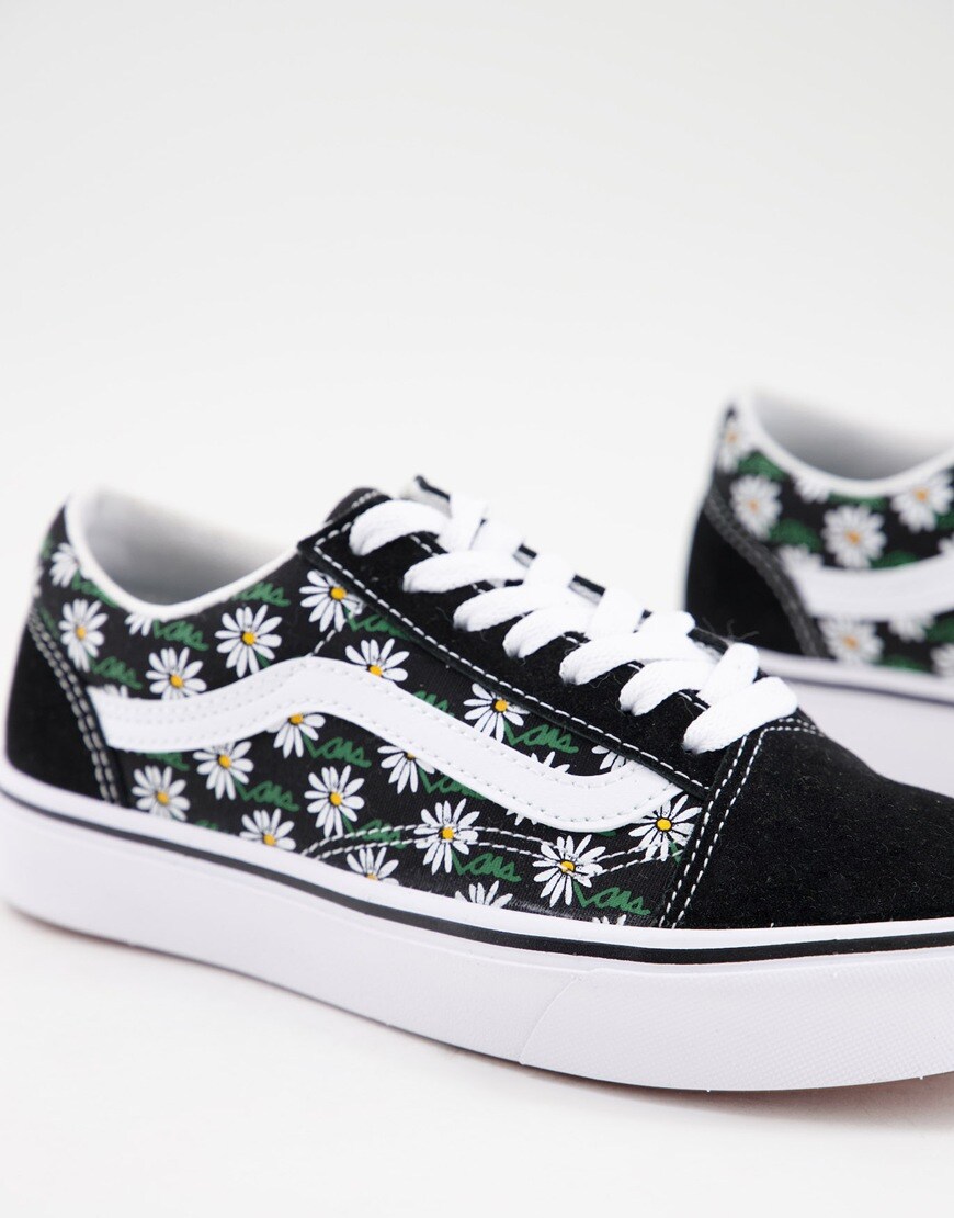 Vans Old Skool Scribble Flower trainers in black | ASOS Style Feed